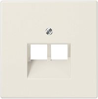 Лицевая панель Jung LS990 для 2-м. розетки RJ11/RJ45 бежевый картинка